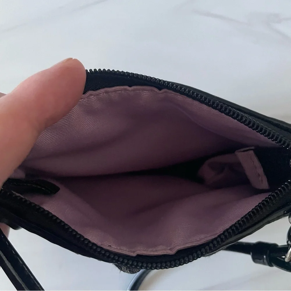 Coach Patent Leather CC Black Wristlet